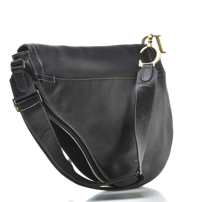 Christian Dior Calfskin Baudrier Saddle Bag Black 3 of 13