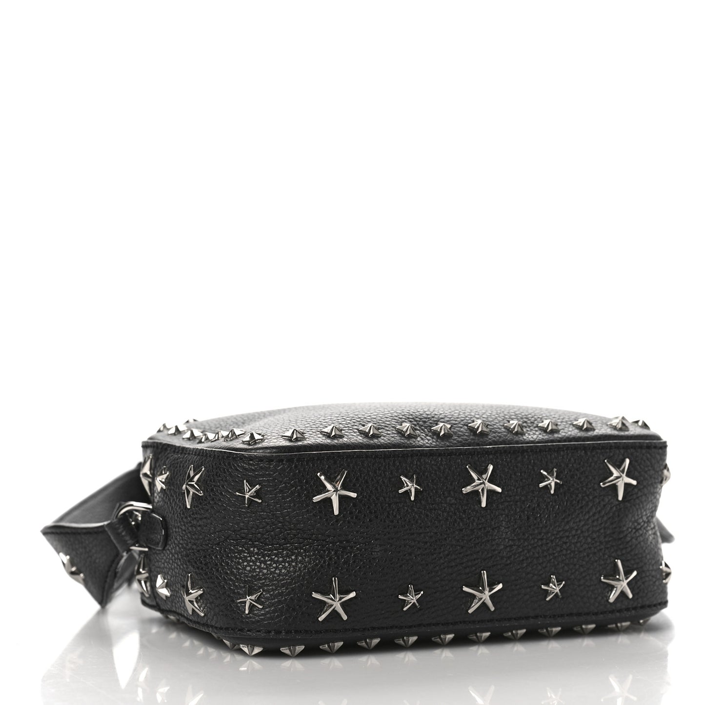 Calfskin Star Studded Pegasi Camera Crossbody Bag Black
