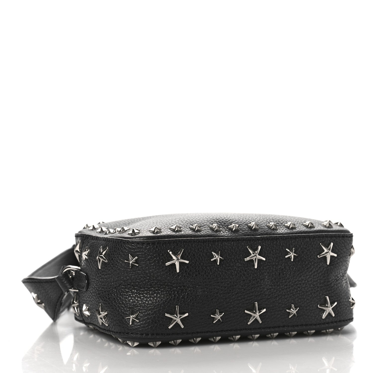 Jimmy Choo Calfskin Star Studded Pegasi Camera Crossbody Bag Black 4 of 8