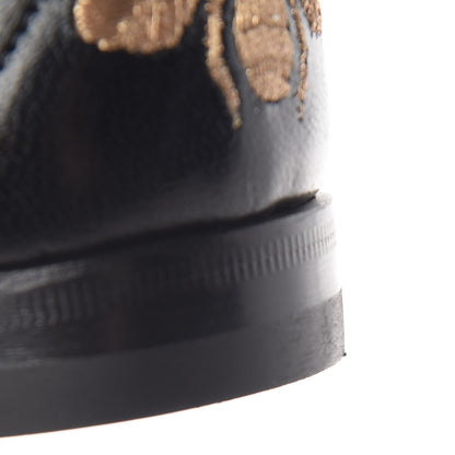 Gucci Goatskin Embroidered Mens 1953 Horsebit Loafers 6 Black 10 of 12