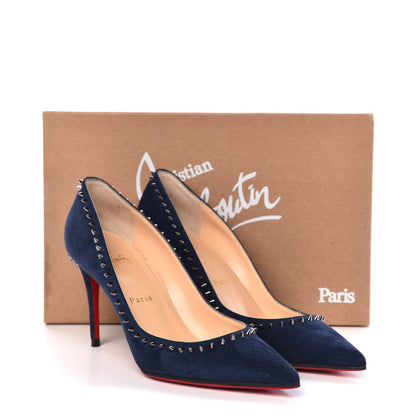Christian Louboutin Veau Velours Anjalina 85 Pumps 36.5 Marine 14 of 14