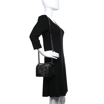 Chanel Patent Iridescent Calfskin Sequin Small Boy Flap Bag Black 2 of 10