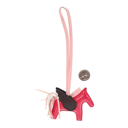 Hermes Milo Lambskin Grigri Rodeo Pegase Horse Bag Charm PM Framboise Rose Sakura Rouge Sellier 2 of 5