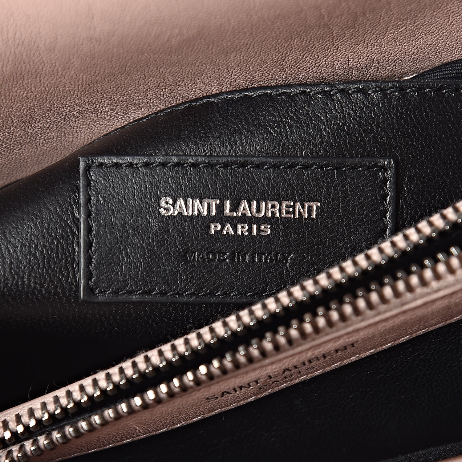 Saint Laurent Sheepskin Matelasse Chevron Monogram Medium College Bag Rose Poudre 6 of 16