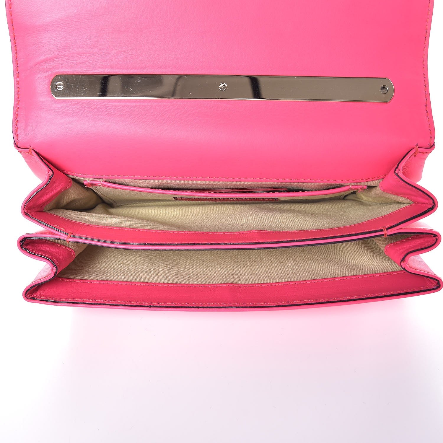 Valentino Garavani Nappa Va Va Voom Shoulder Bag Fuxia Fluo 3 of 7