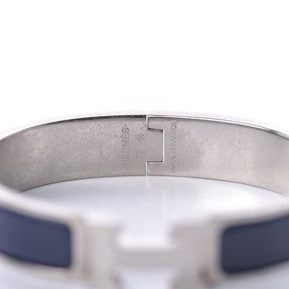 Hermes Narrow Enamel Clic Clac H Bracelet PM Bleu Indigo 4 of 5