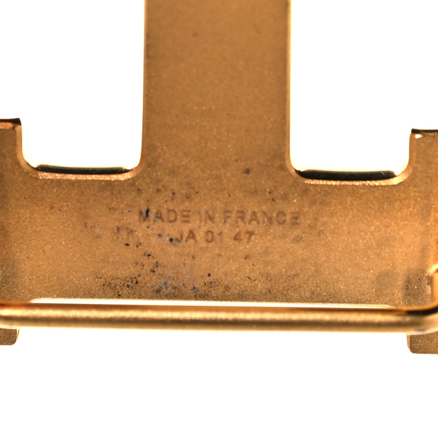 Brushed 32mm H Belt Buckle Gold