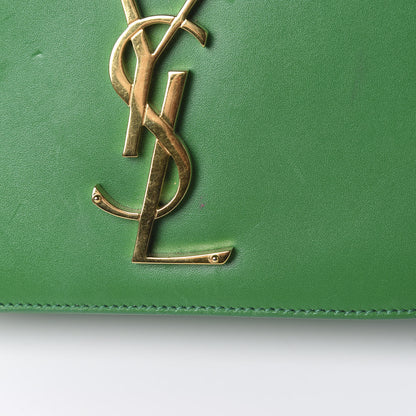 Saint Laurent Smooth Calfskin Small Monogram Université Shoulder Bag Green 17 of 21