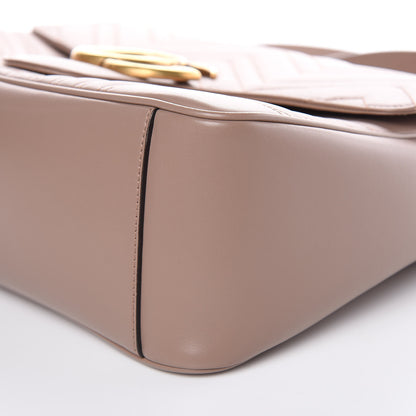 Gucci Calfskin Matelasse Medium GG Marmont Top Handle Shoulder Bag Porcelain Rose 9 of 9