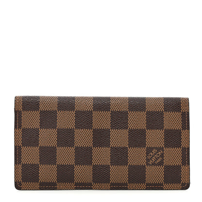 Louis Vuitton Damier Ebene Checkbook Cover Wallet 1 of 9