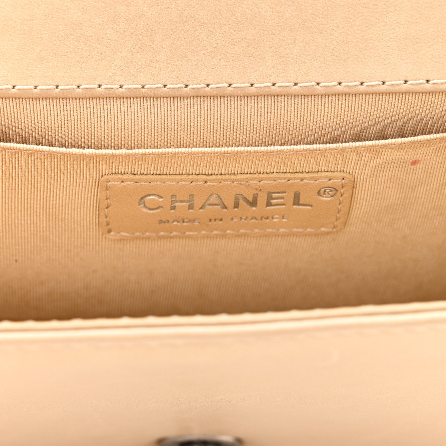 Chanel Lambskin Quilted Medium Boy Flap Ivory Havana Beige 5 of 12