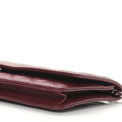 Chanel Caviar Quilted Wallet on Chain WOC Burgundy 11 of 12