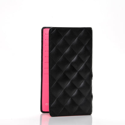 Chanel Calfskin Quilted Cambon Yen Wallet Black 3 of 7
