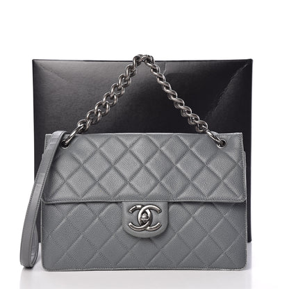 Chanel Caviar Quilted Large Retro Class Flap Grey 16 of 16