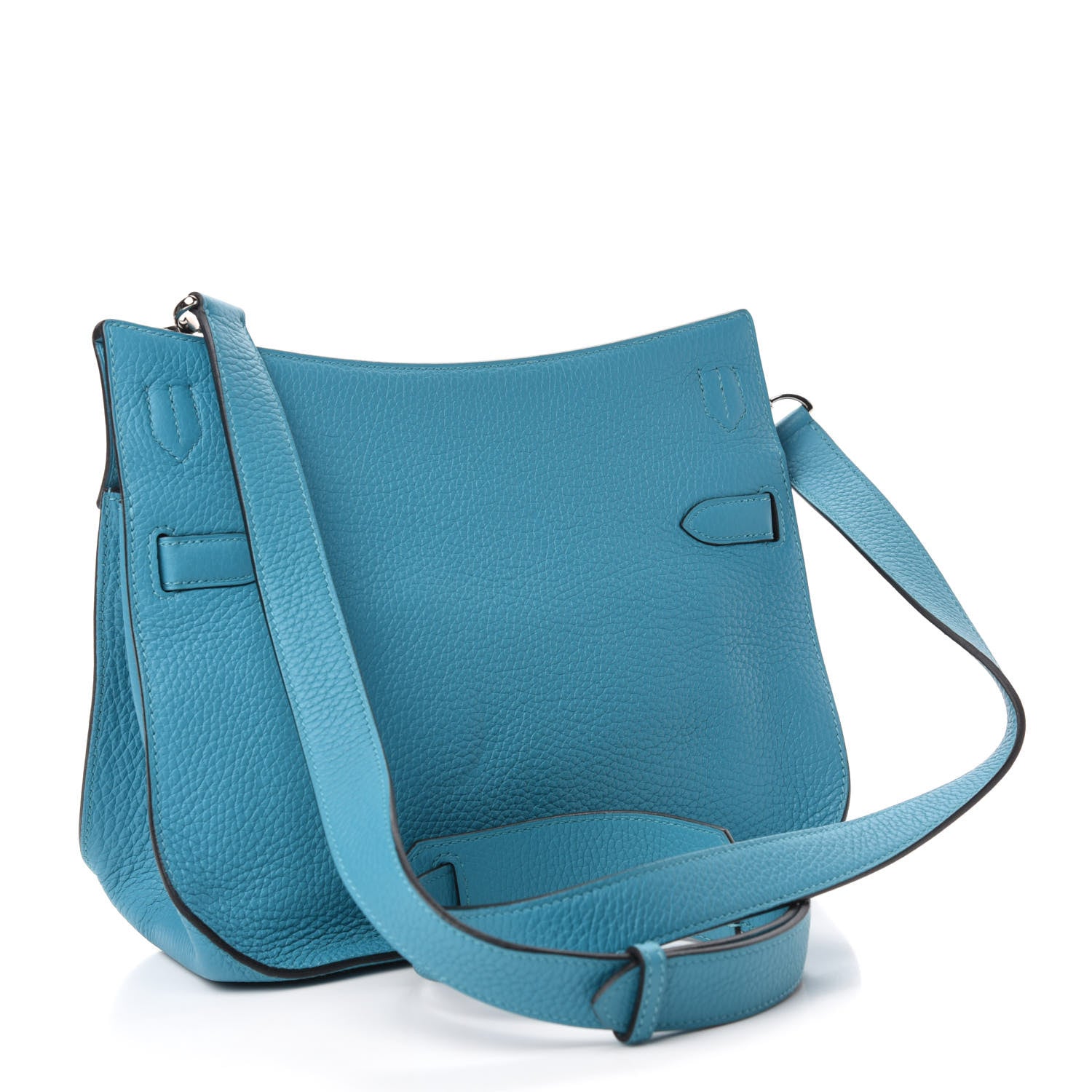 Hermes Taurillon Clemence Jypsiere 28 Turquoise 3 of 10