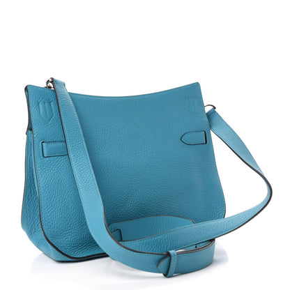 Hermes Taurillon Clemence Jypsiere 28 Turquoise 3 of 10