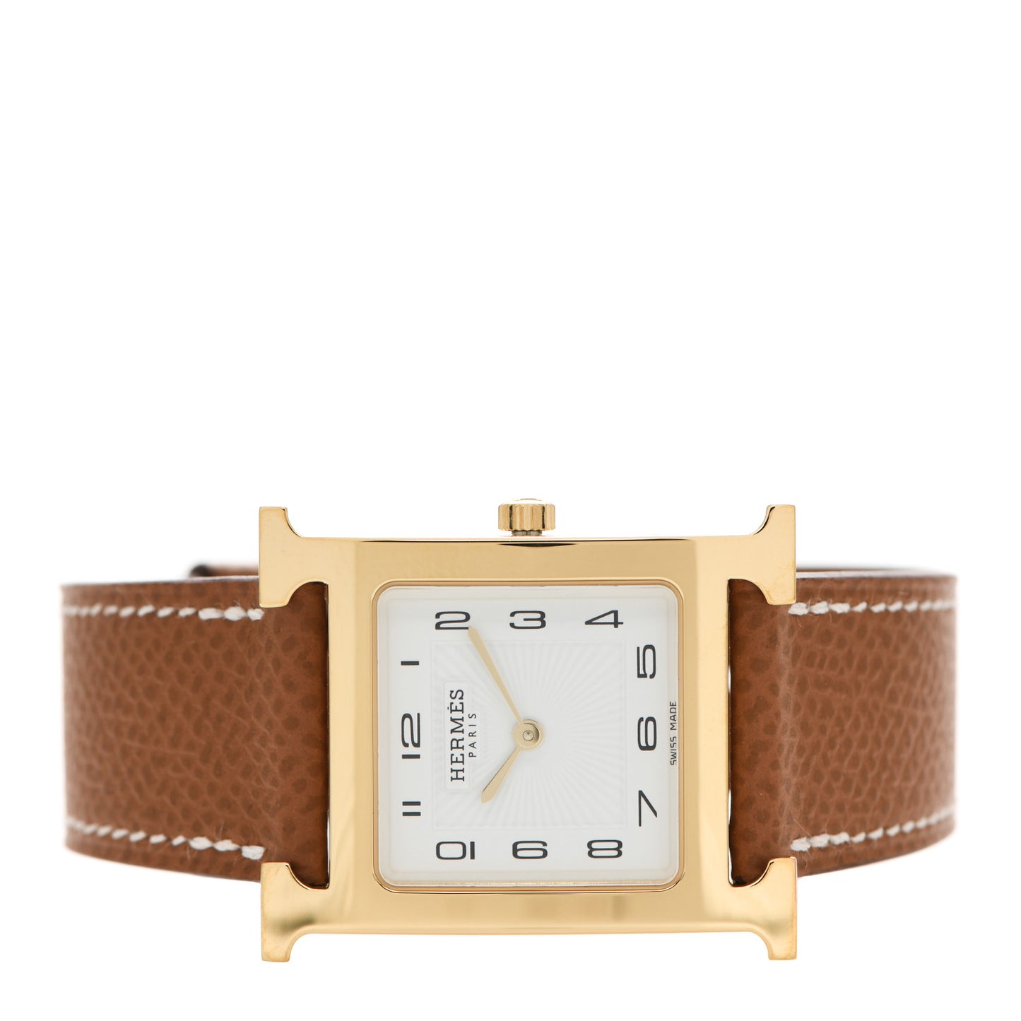Stainless Steel Epsom 26mm Heure H Hour Quartz Watch Gold