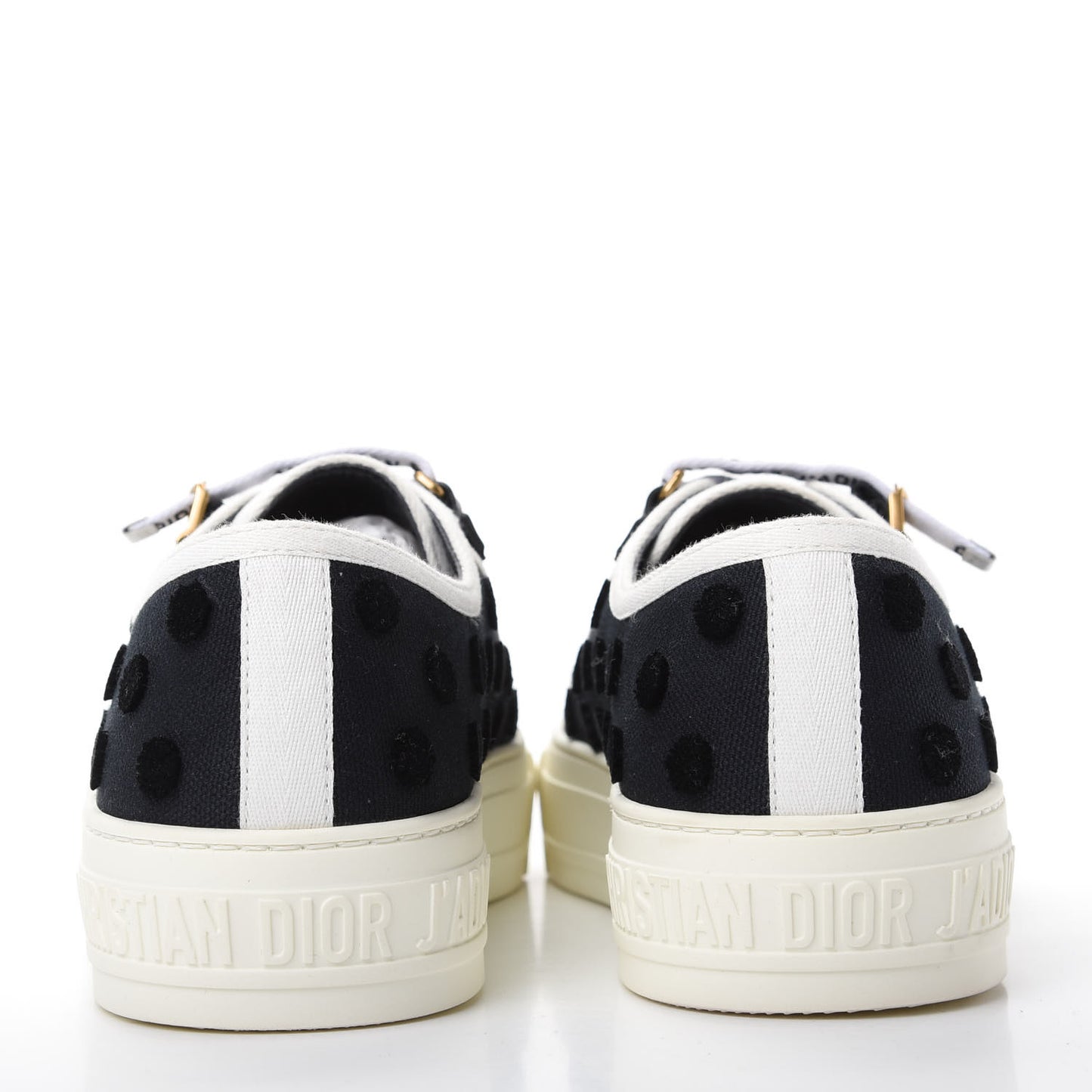 Canvas Dot Walk'N'Dior Low Top Sneakers 36 Black
