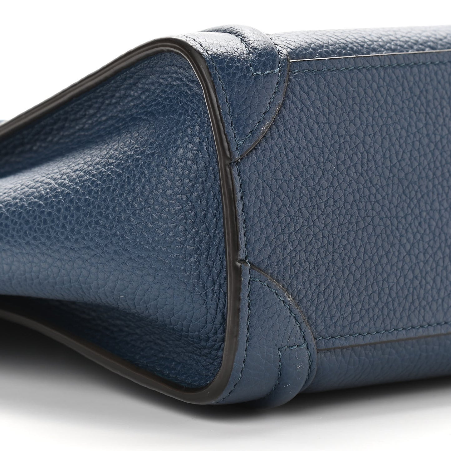 Drummed Calfskin Nano Luggage Indigo