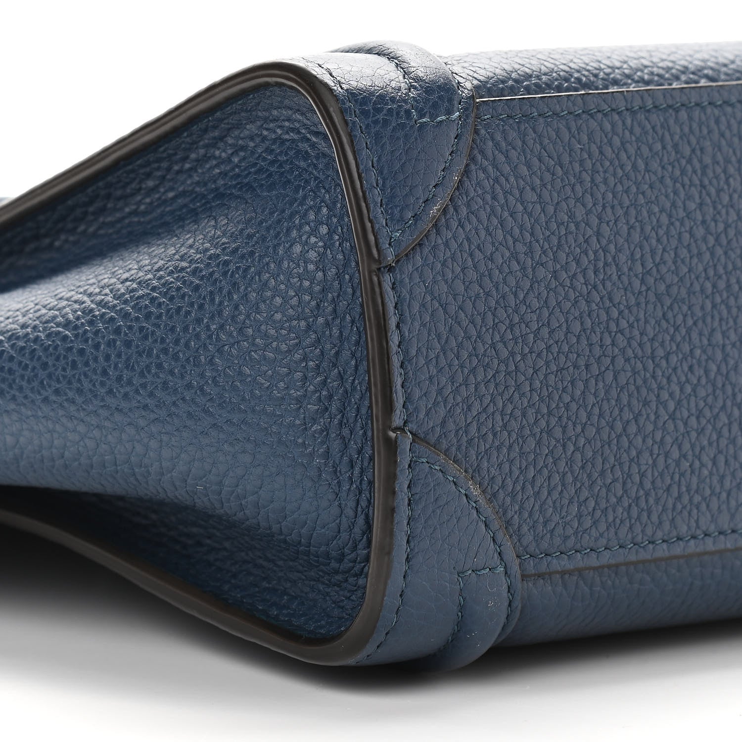 Celine Drummed Calfskin Nano Luggage Indigo 7 of 13