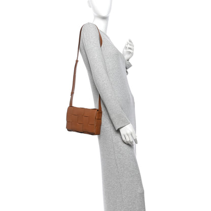 Bottega Veneta Lambskin Maxi Intrecciato Cassette Crossbody Bag Caramel 2 of 10