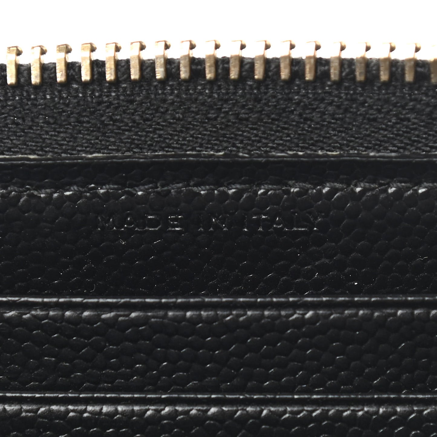 Grain De Poudre Matelasse Chevron Monogram Zip Around Wallet Black