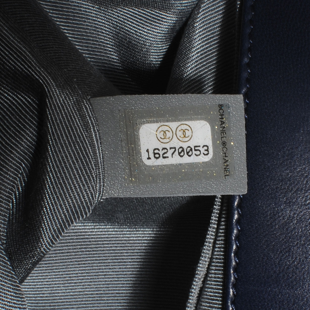 Chanel Lambskin Quilted Medium Boy Flap Navy Blue 7 of 7