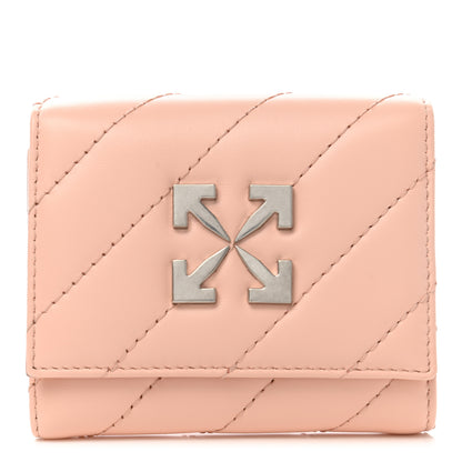 Off-White Calfskin Quilted Jackhammer French Wallet Pink 1 of 8