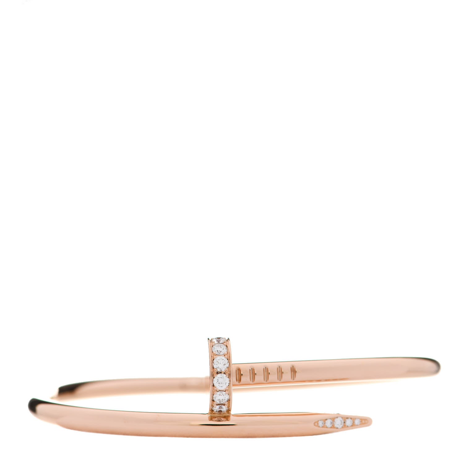 Cartier 18K Pink Gold Diamond Juste Un Clou Bracelet 16 1 of 4