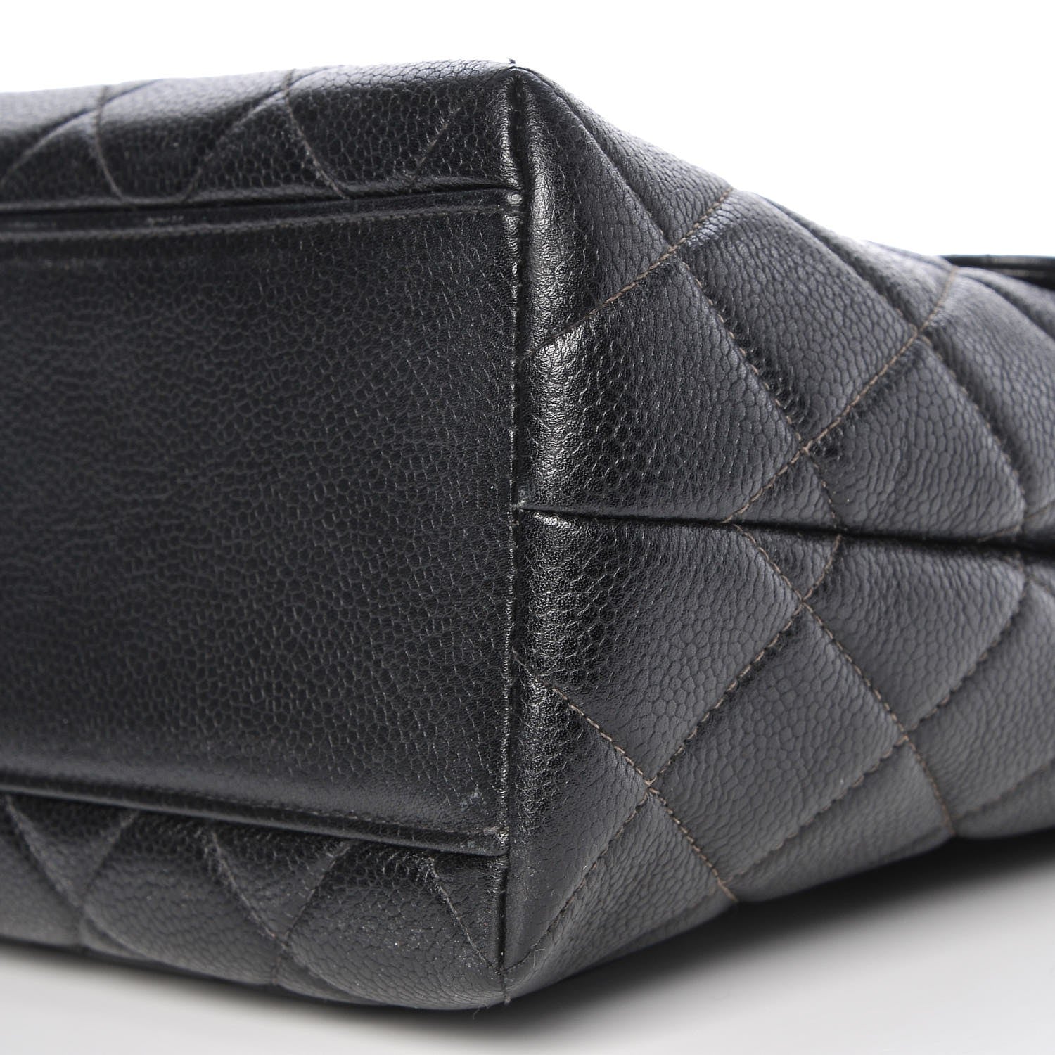 Chanel Caviar Quilted Jumbo Kelly Flap Black 12 of 12