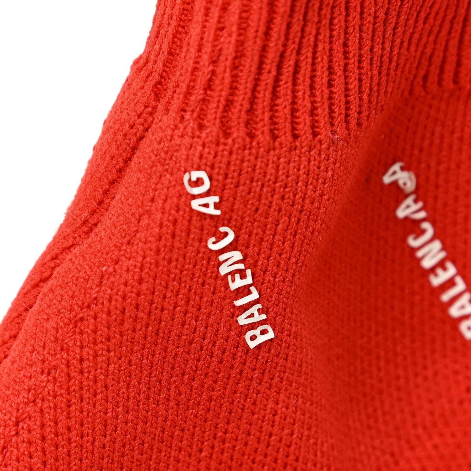 Balenciaga Neoprene Knit Allover Logo Womens Speed Sneakers 39 Rouge White 17 of 17