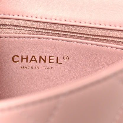 Chanel Lambskin Quilted Mini Heart Charms Flap Light Pink 6 of 10