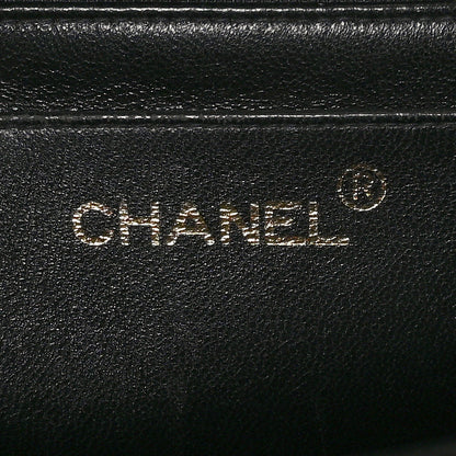 Chanel Caviar Chevron Quilted Jumbo Single Flap Black 6 of 10