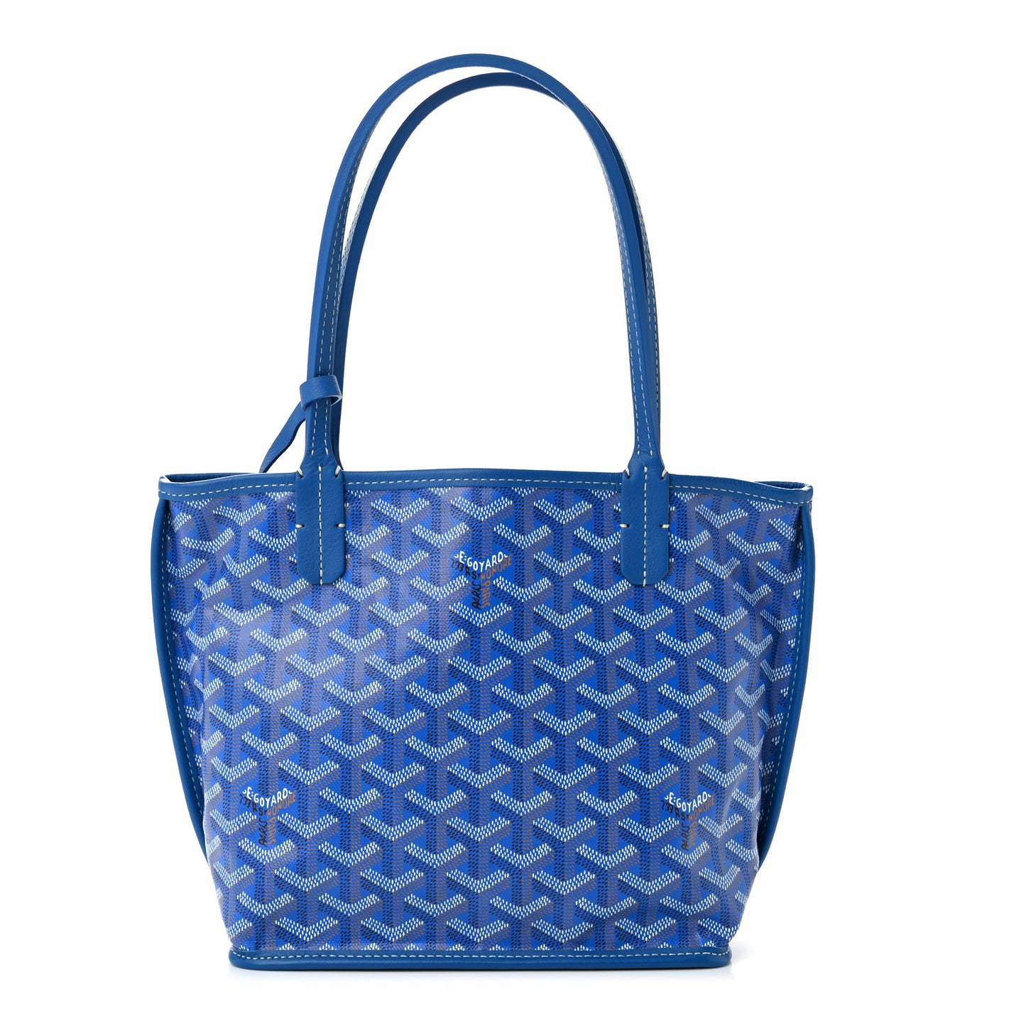 Goyardine Reversible Mini Anjou Sky Blue