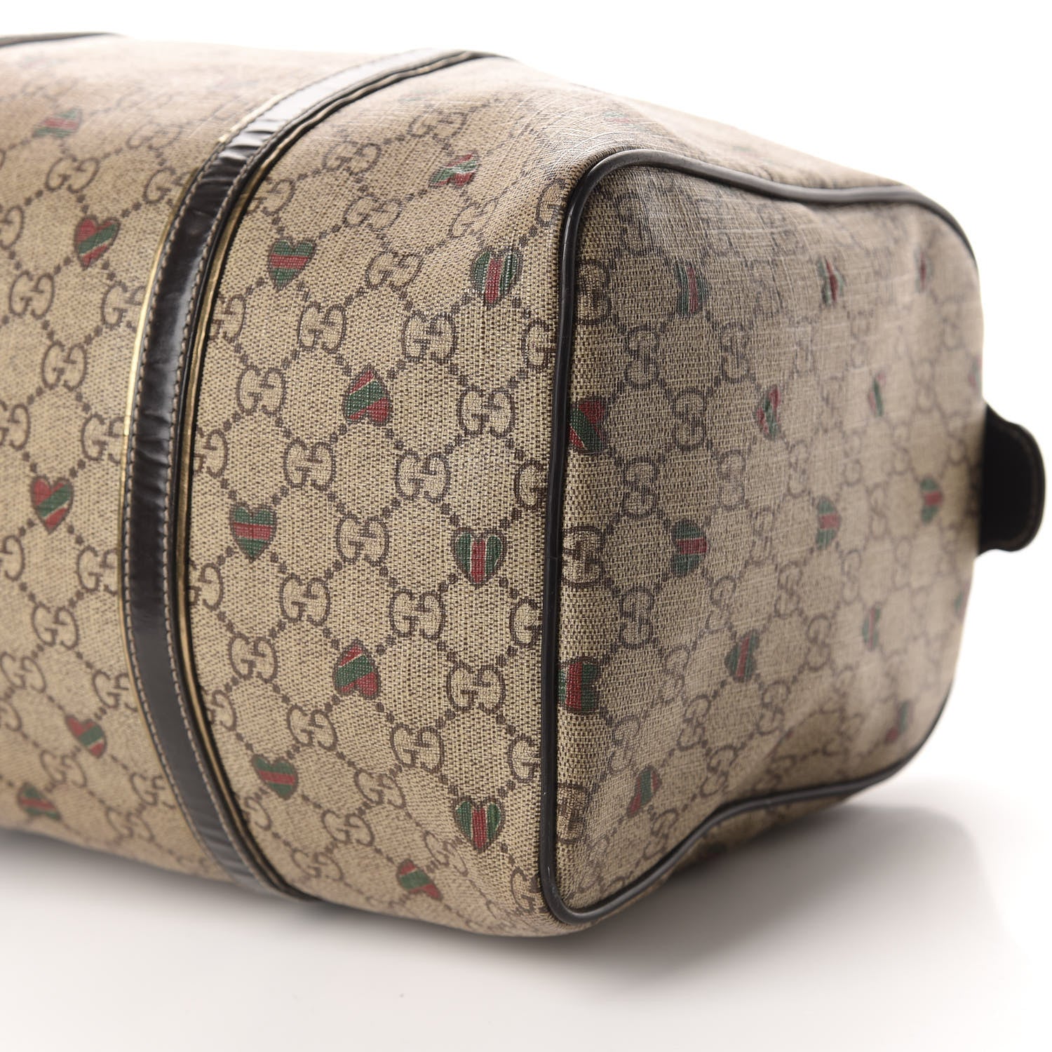 Gucci GG Plus Monogram Hearts Medium Joy Boston Dark Brown 6 of 19