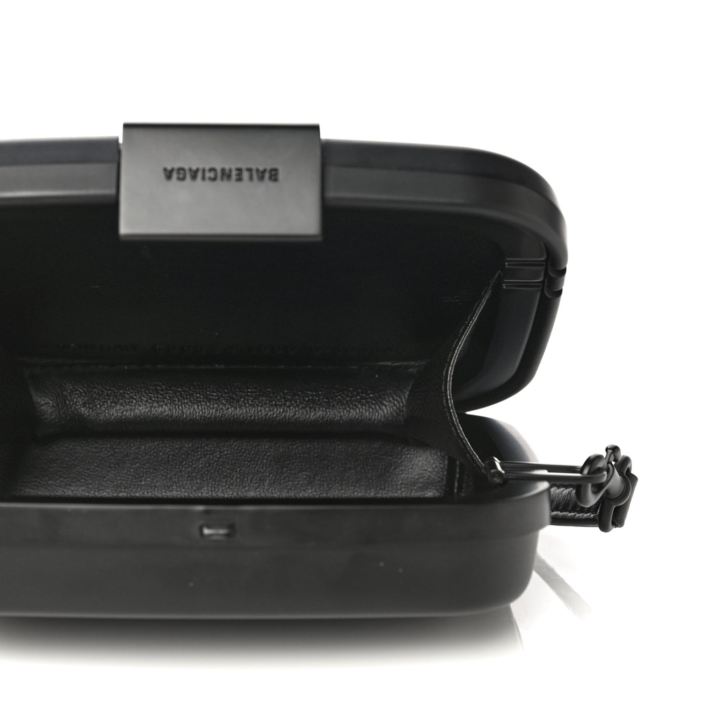 Recycled Plastic Calfskin Embossed Mini Lunch Box Case with Strap Black