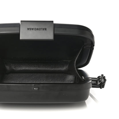 Balenciaga Recycled Plastic Calfskin Embossed Mini Lunch Box Case with Strap Black 4 of 10