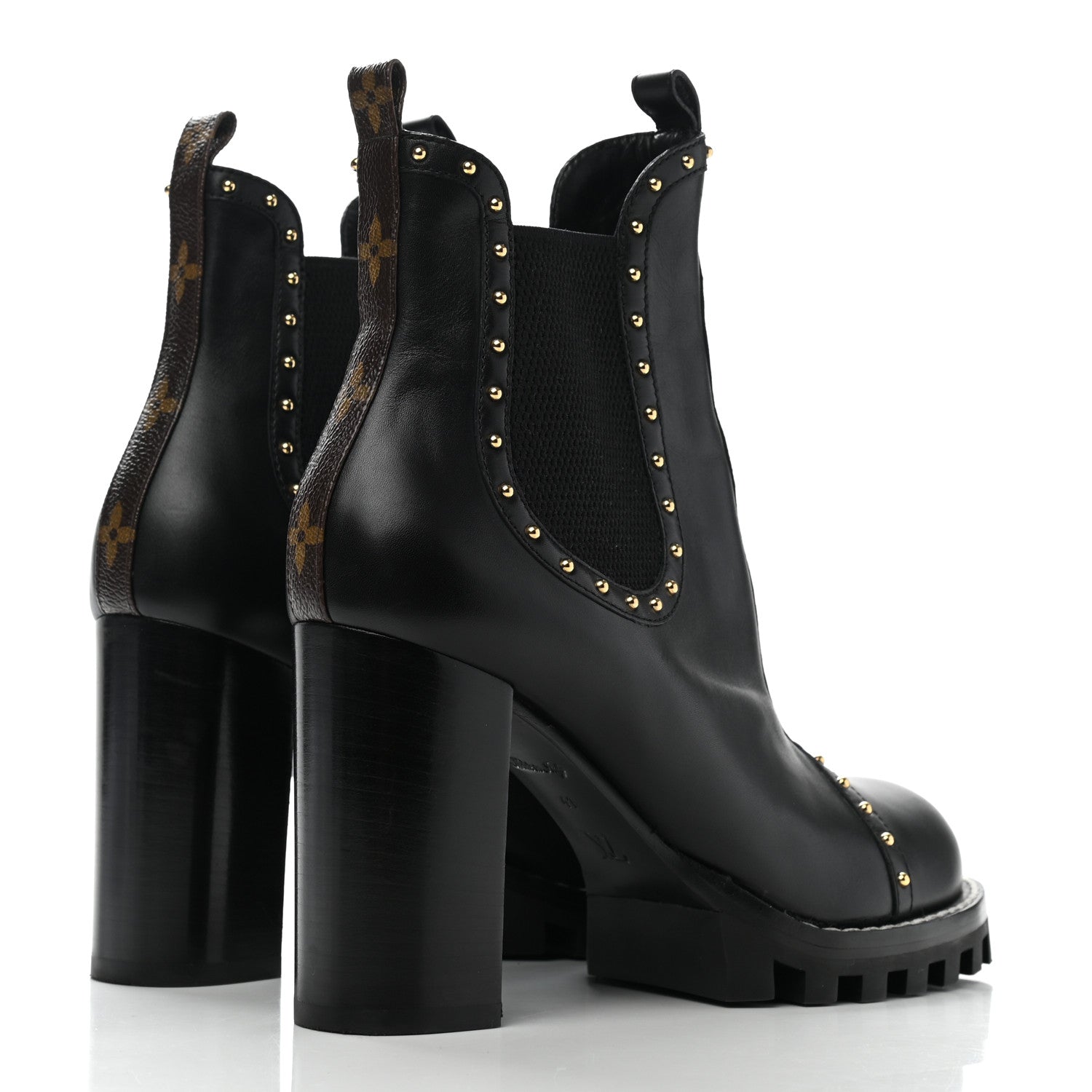 Louis Vuitton Calfskin Rockabilly Chelsea Ankle Boots 41 Black 4 of 8