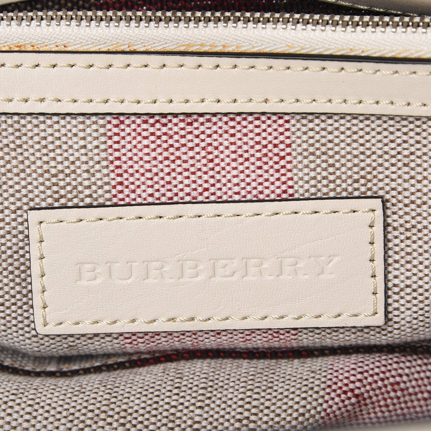 Burberry Canvas Mega Check Medium Susanna Hobo White 9 of 9