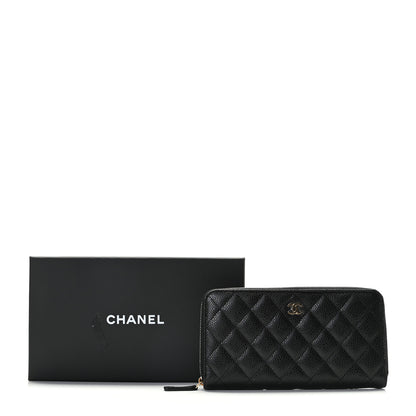 Chanel Caviar Quilted Large Gusset Zip Around Wallet Black 11 of 11
