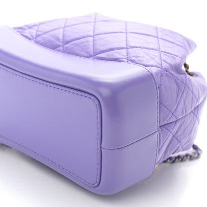 Chanel Aged Calfskin Quilted Small Gabrielle Backpack Purple 10 of 10