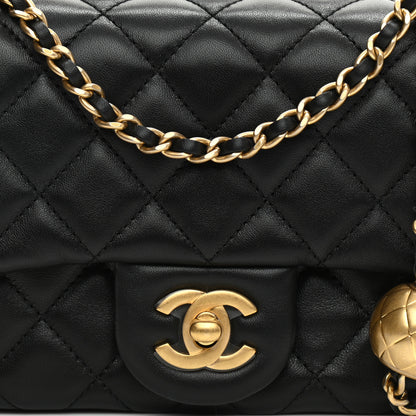 Chanel Lambskin Quilted Mini Pearl Crush Flap Black 8 of 9