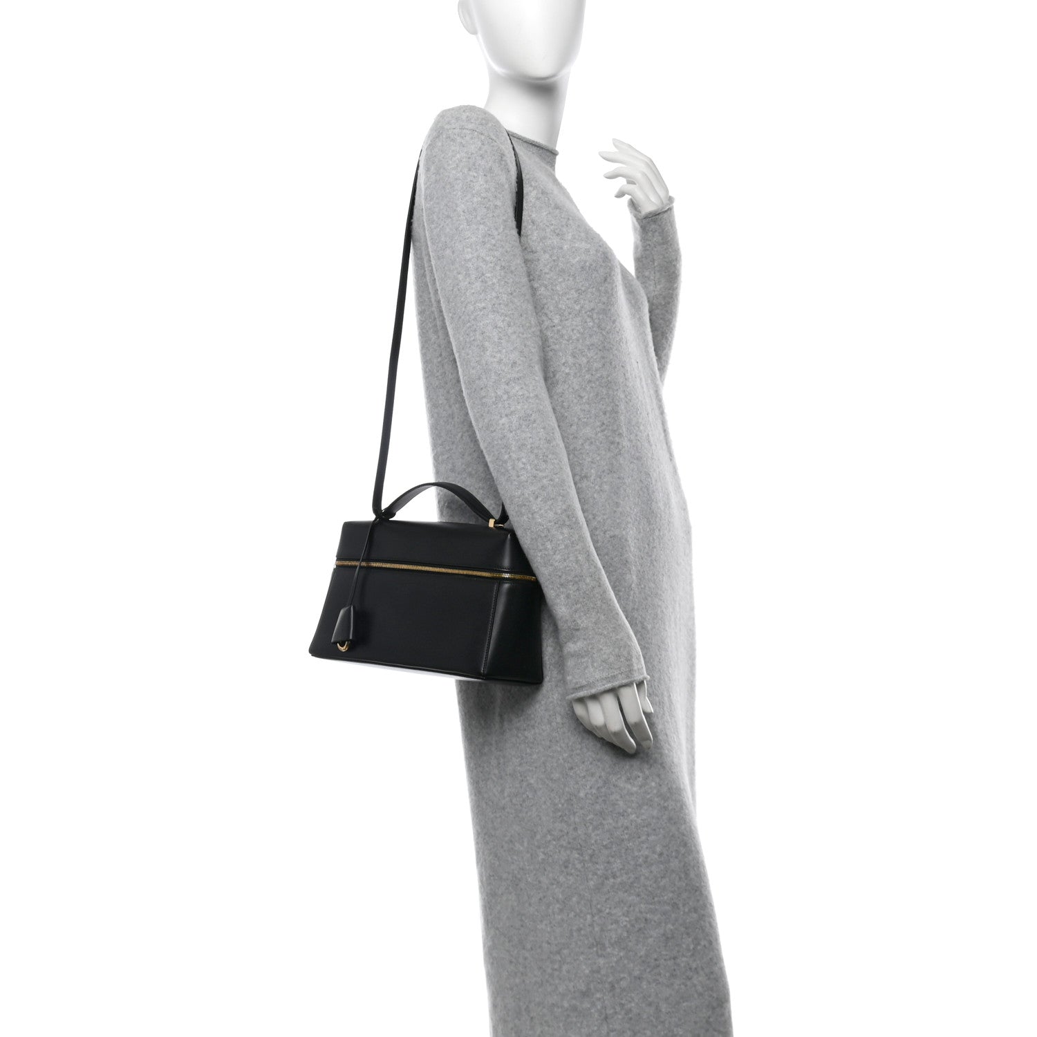 Loro Piana Calfskin Extra Bag L27 Black 2 of 11