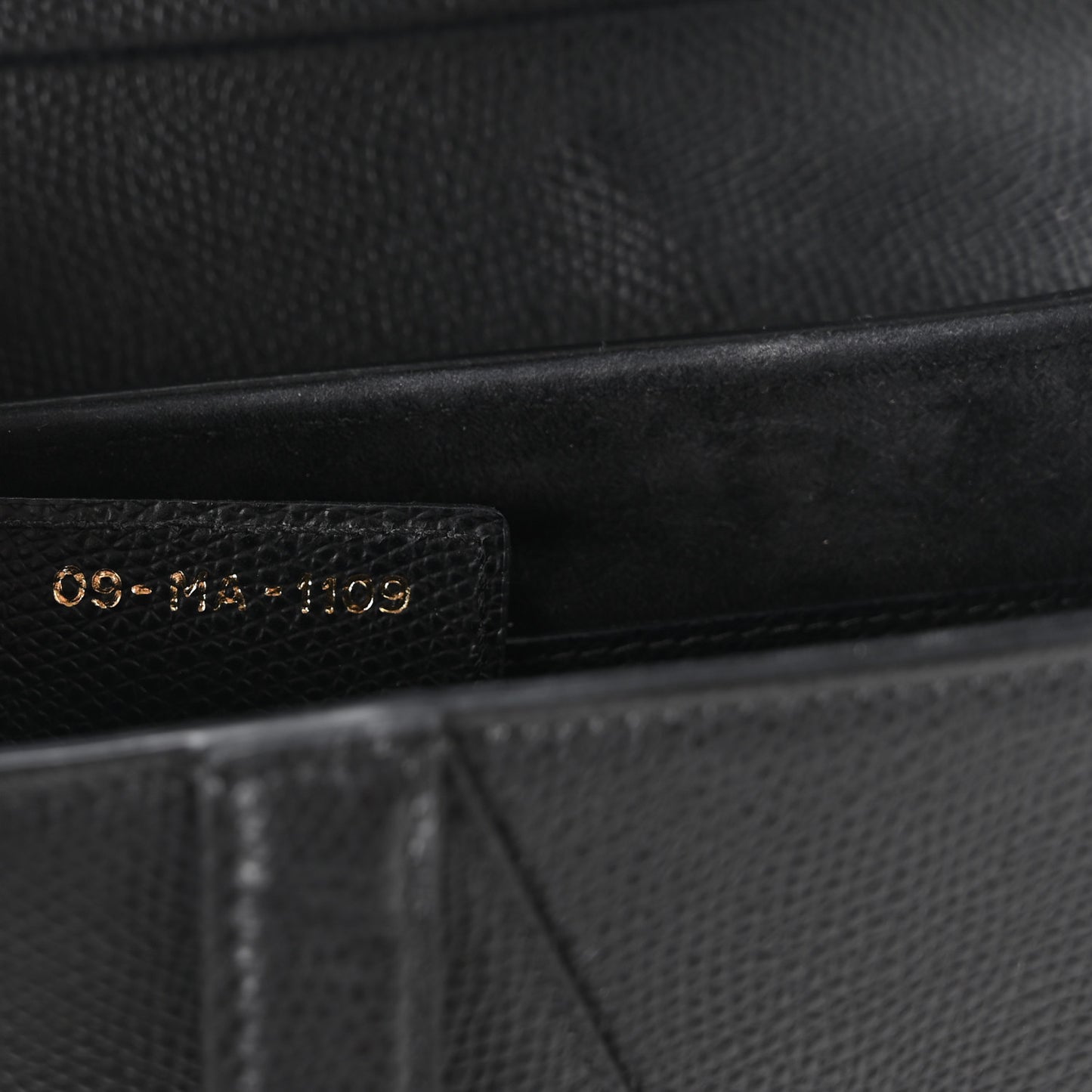 Grained Calfskin Saddle Bag Black