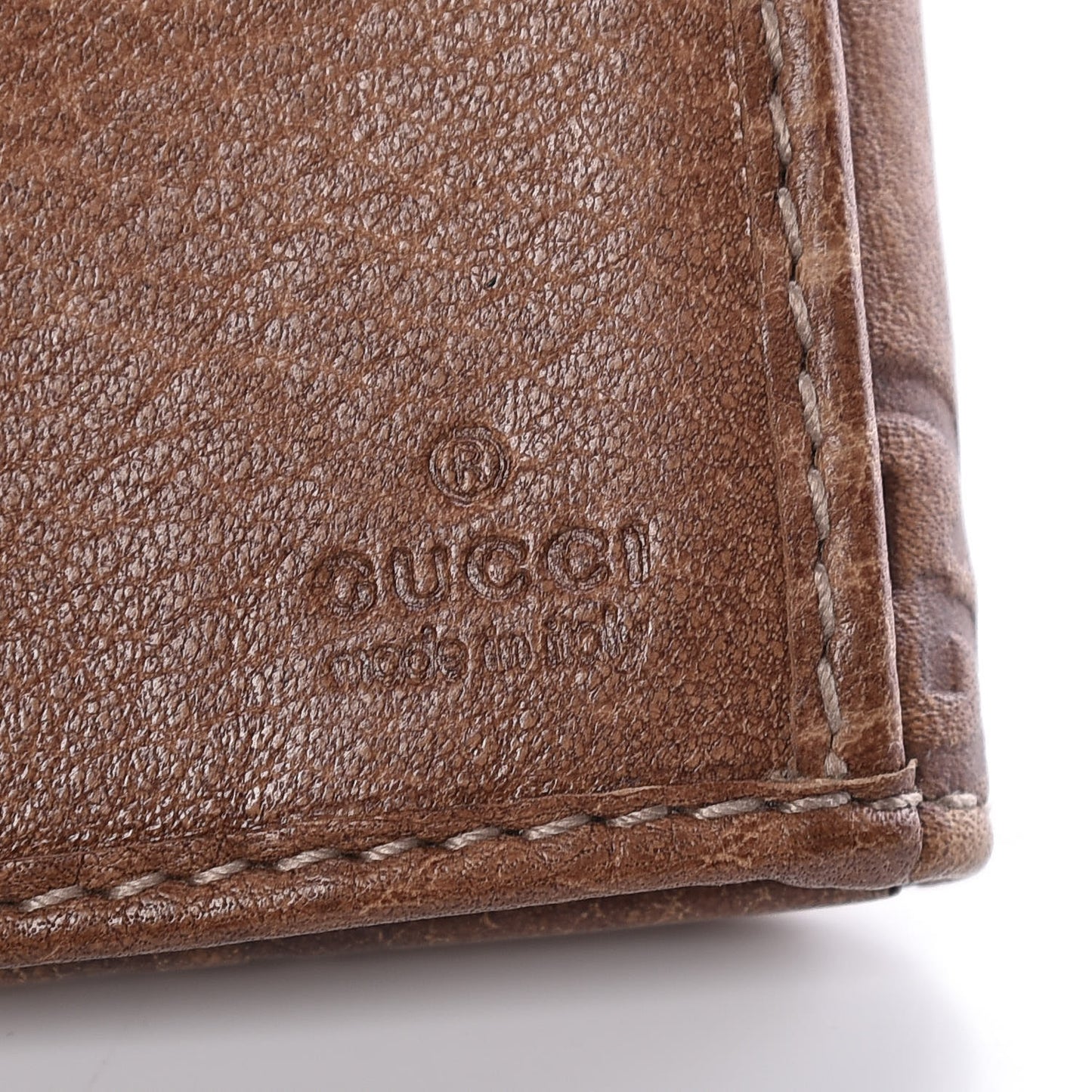 Guccissima Jackie Continental Wallet Natural Brown