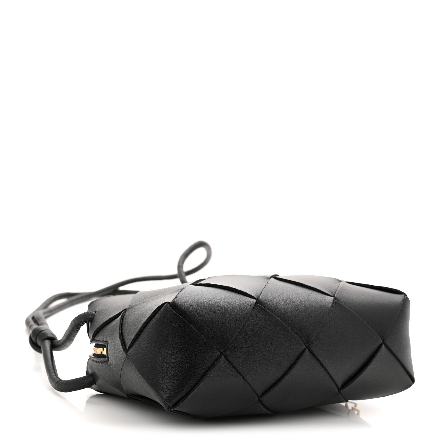 Bottega Veneta Lambskin Maxi Intrecciato Small Cassette Camera Bag