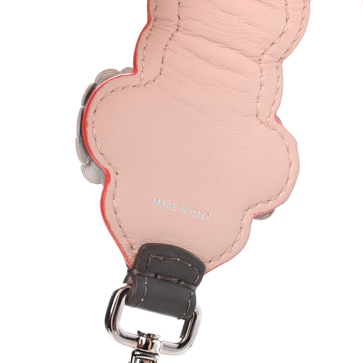 Fendi Vitello Dolce Nappa Hypnoteyes Bi-Color Scalloped Spike Studded Strap You Carbone Plaster White Multicolor 4 of 4