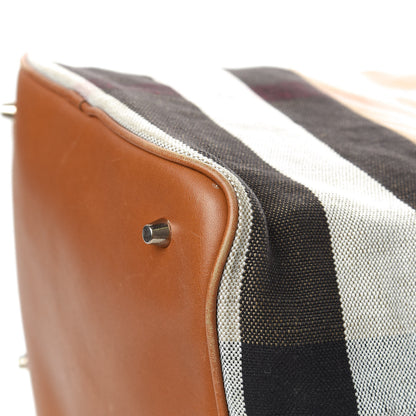 Burberry Canvas Mega Check Medium Ashby Hobo Saddle Brown 12 of 14
