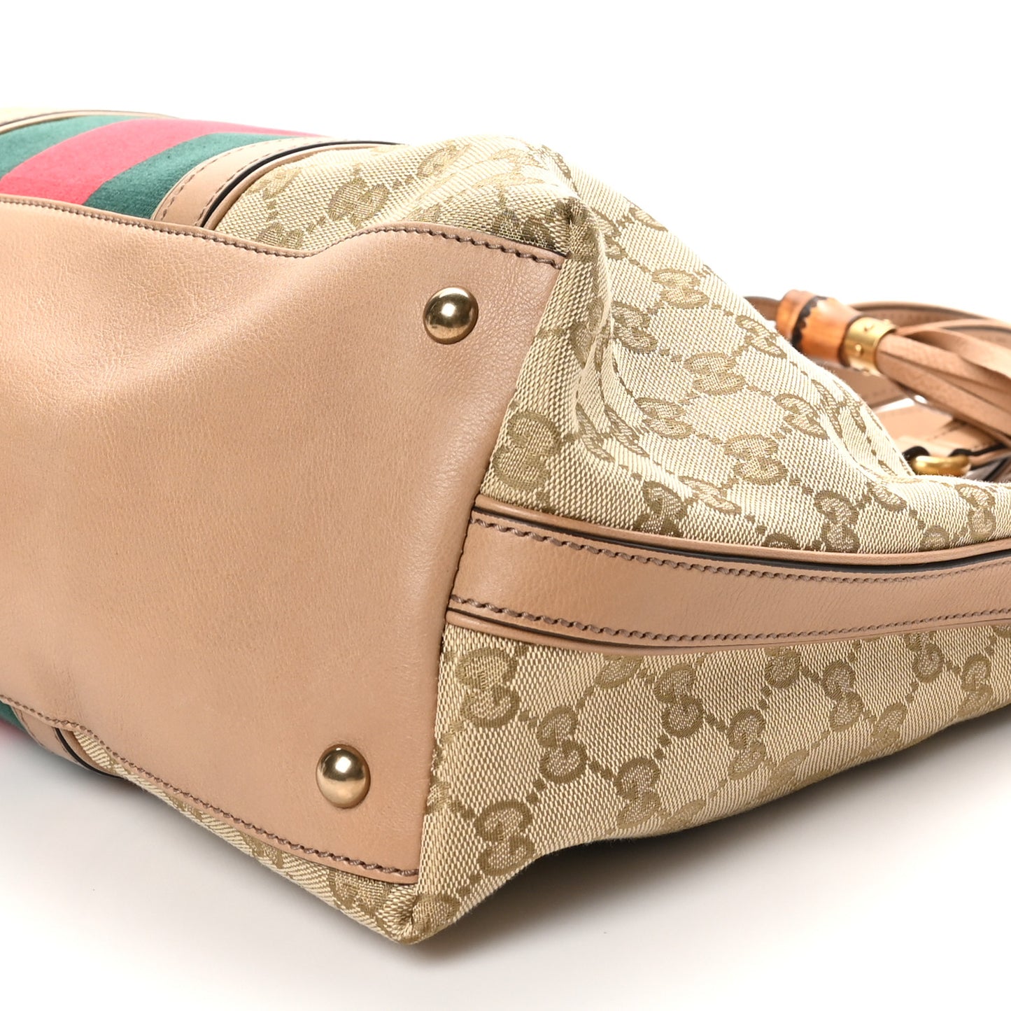 Monogram Web Medium Rania Top Handle Bag Khaki