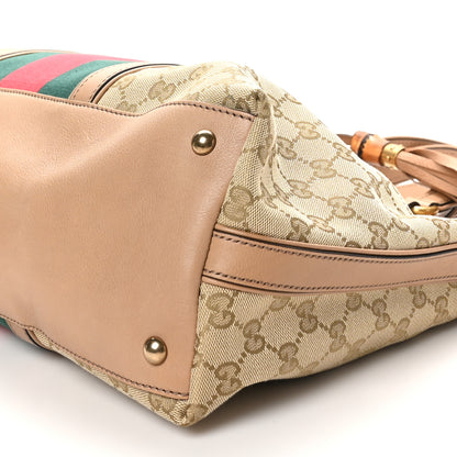 Gucci Monogram Web Medium Rania Top Handle Bag Khaki 10 of 10